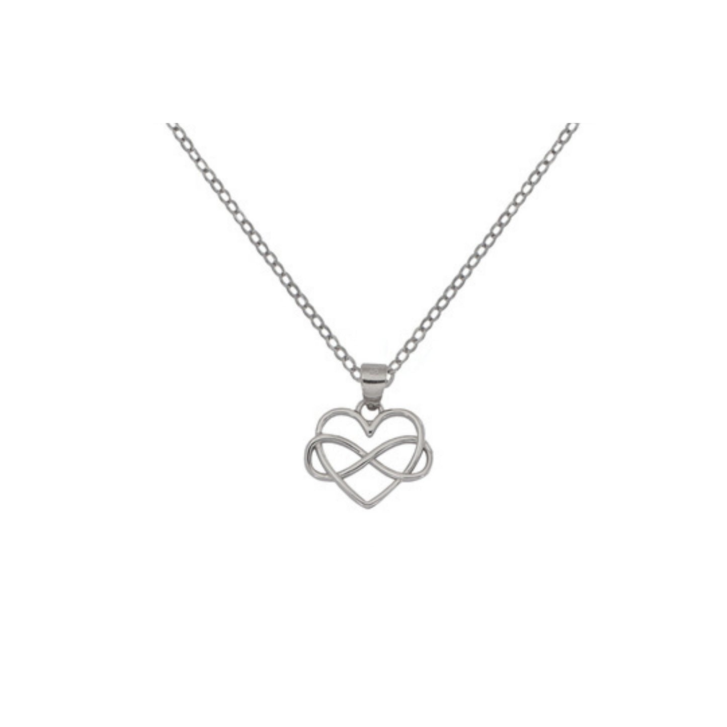 Gargantilla con Corazón e Infinito en plata