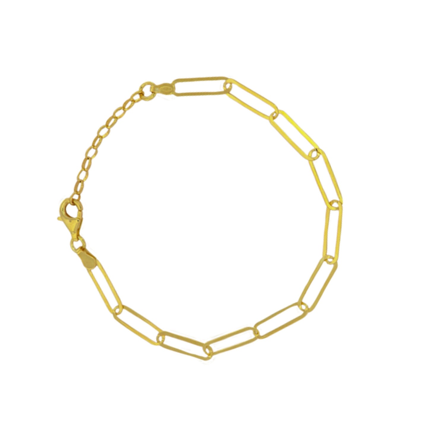 Pulseras Eslabones en plata y chapado en oro