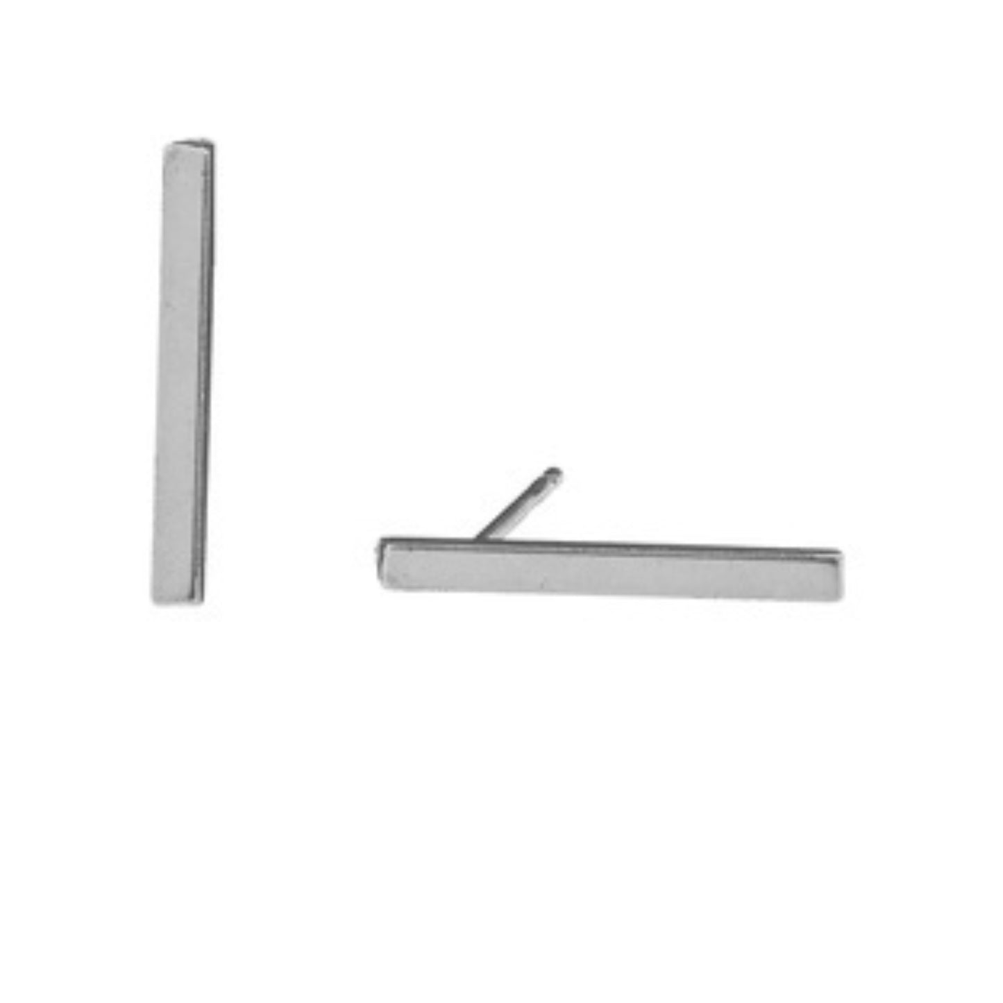 Pendientes de Presión Liso en plata