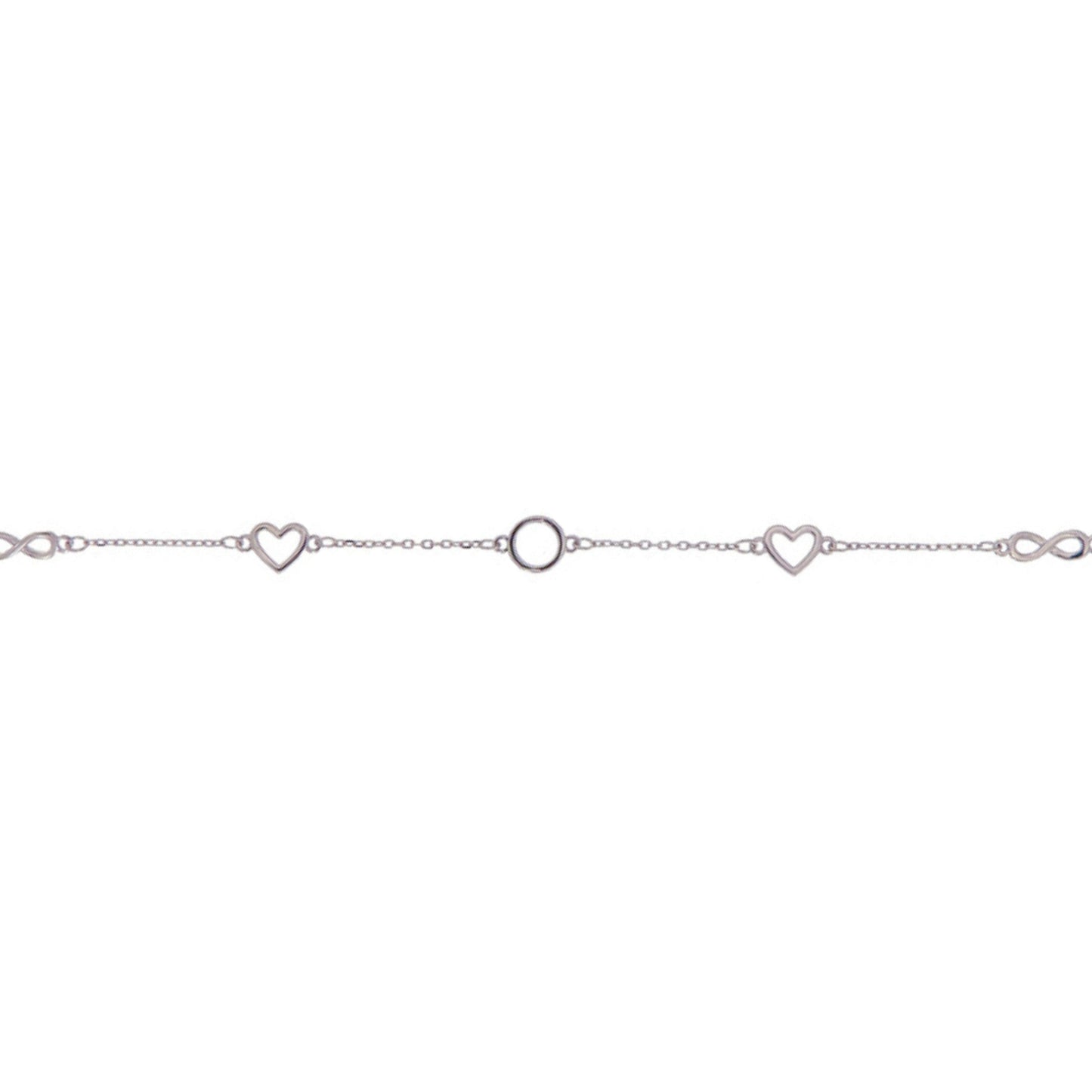 Hearts bracelet in silver