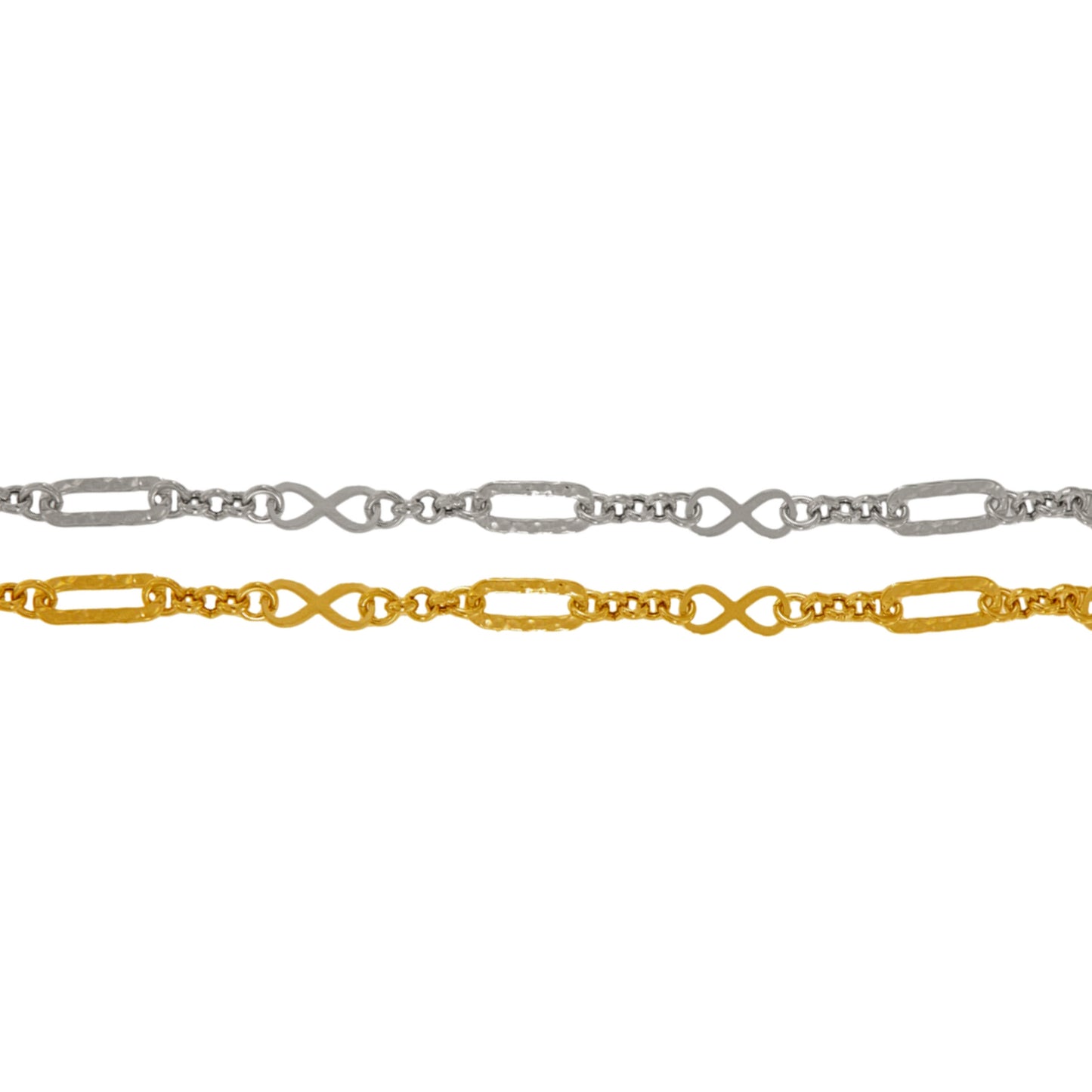 Pulsera en plata y playa chapada en oro