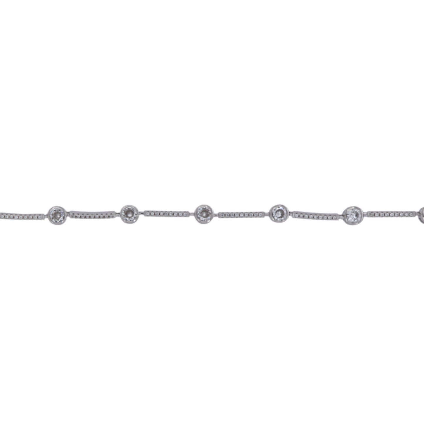 Bracelet with white zircons