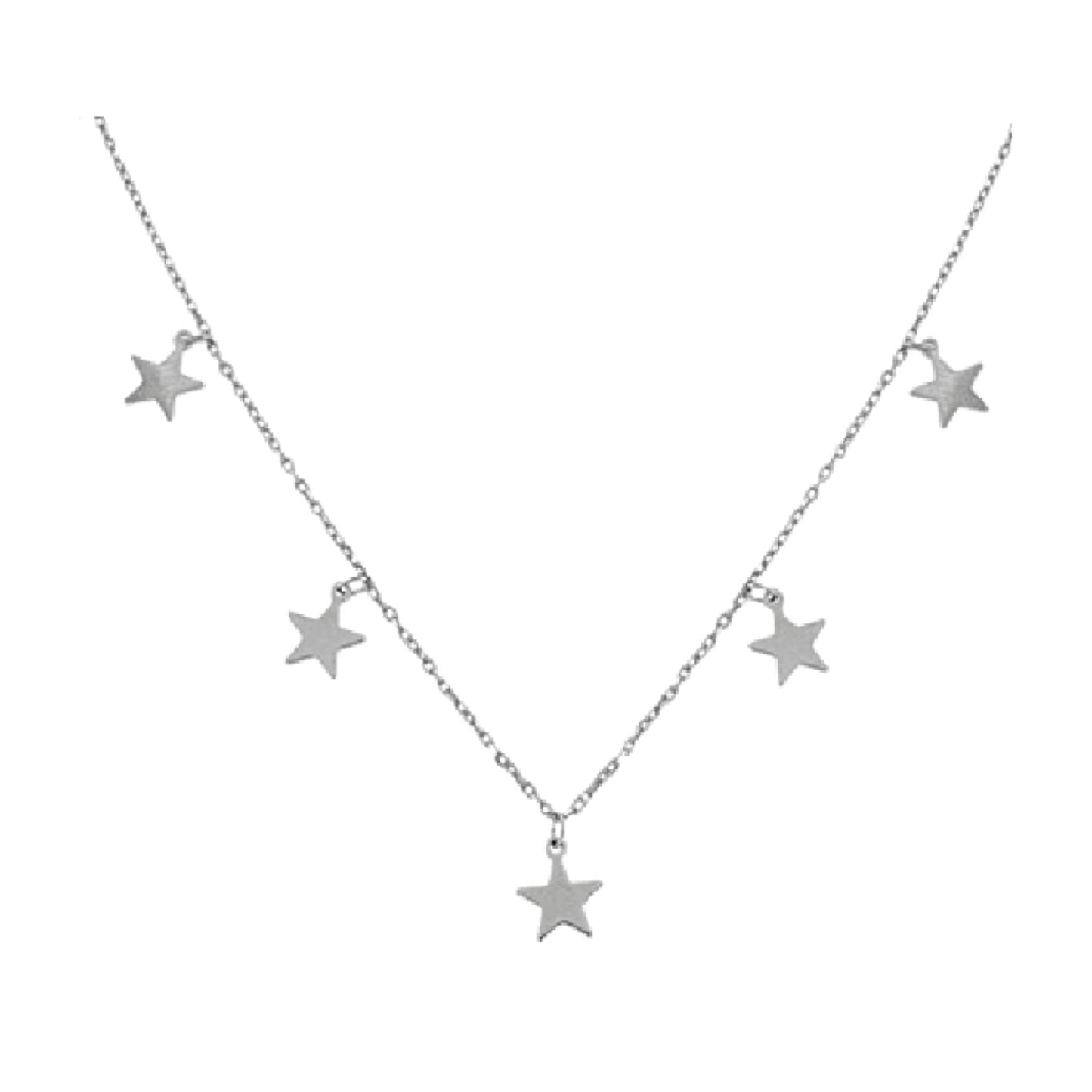 Star choker in silver