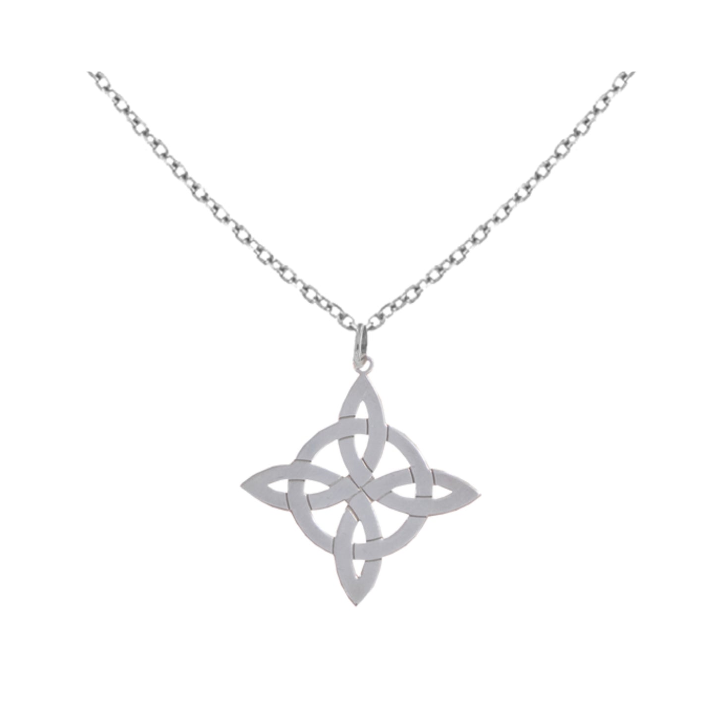 Choker with Witch Knot Pendant in Silver Without Chain