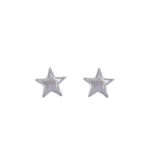 Star pressure earrings in silver