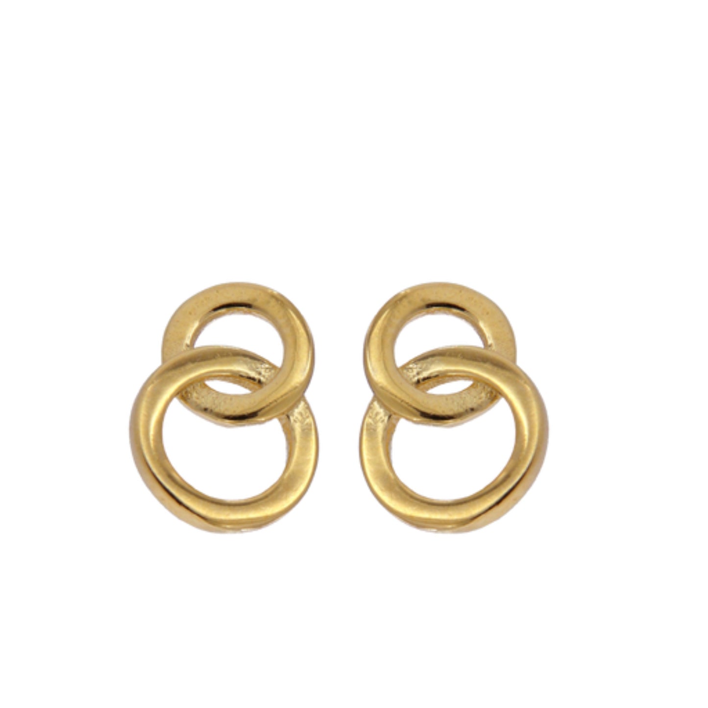 Gold plated silver hoop earrings