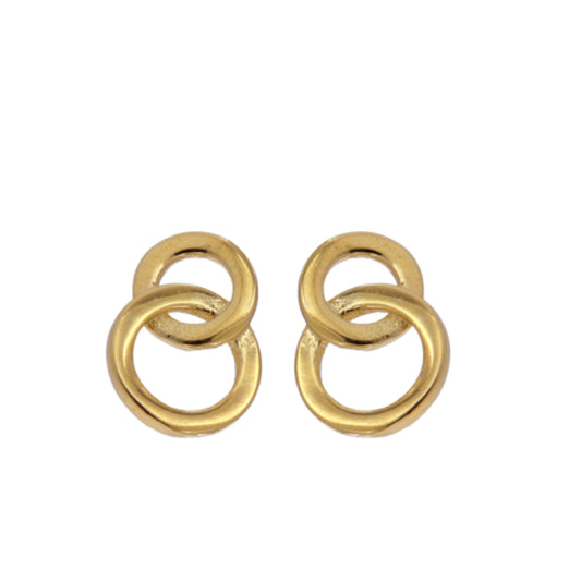 Gold plated silver hoop earrings