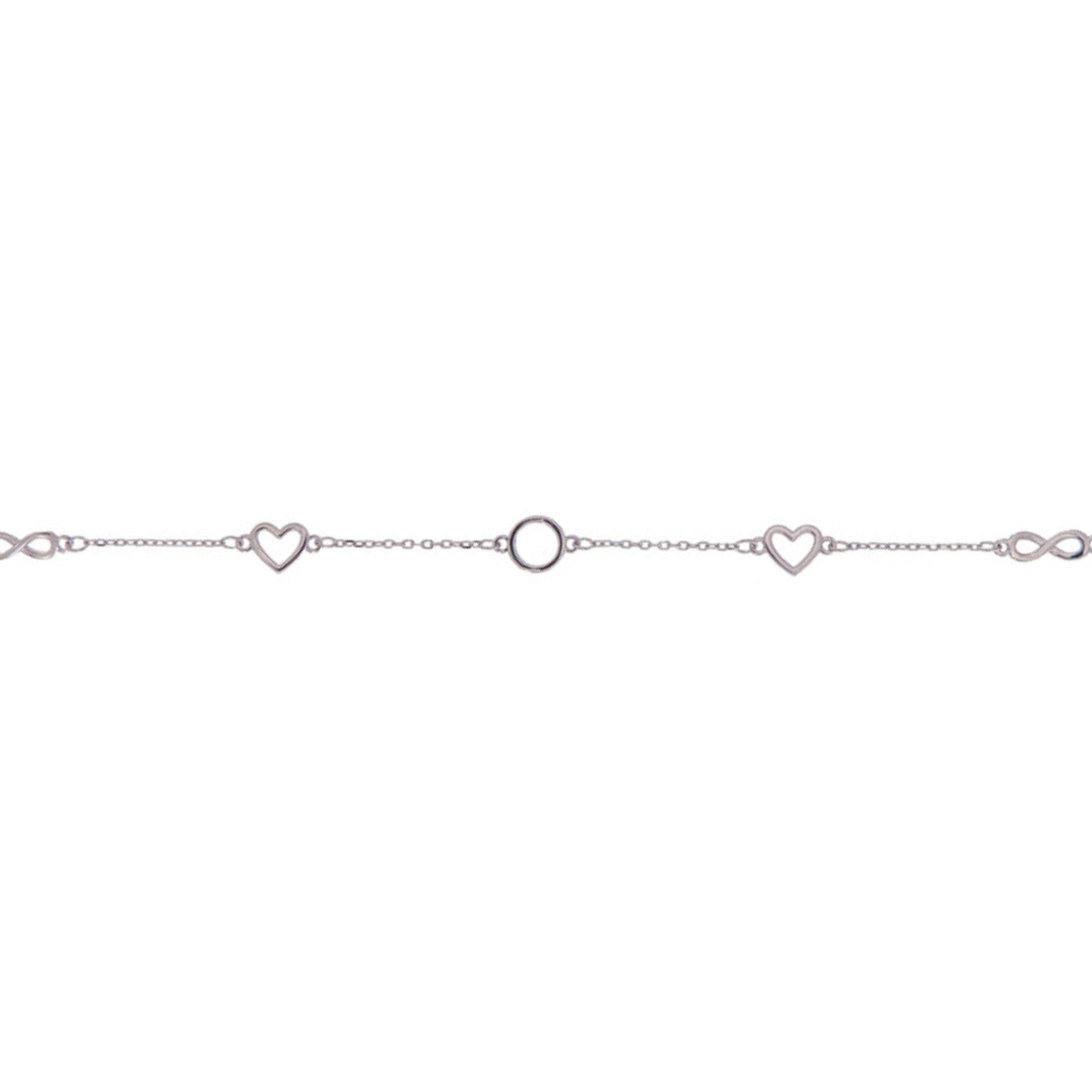 Pulsera Corazones en plata