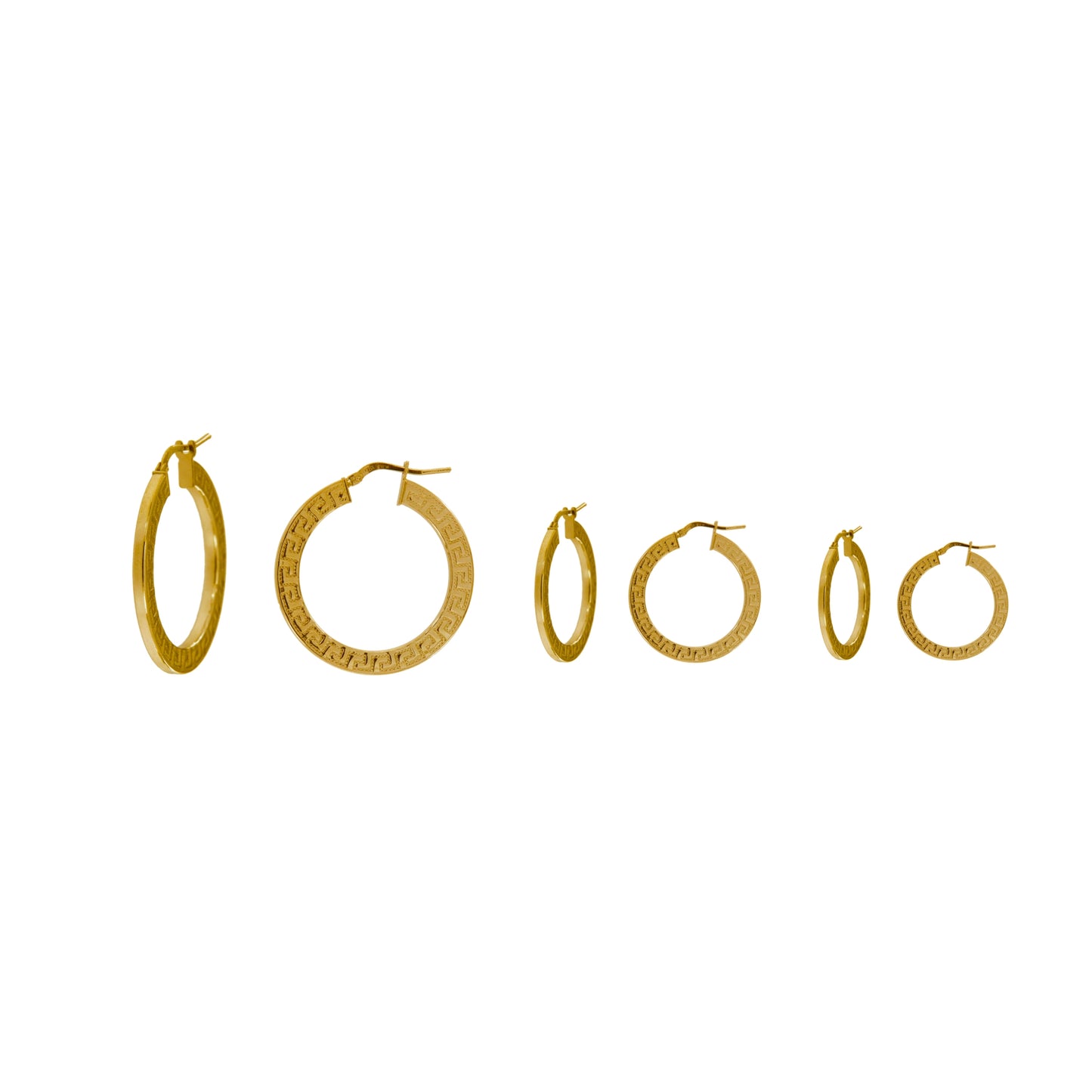 Gold plated silver hoop earrings