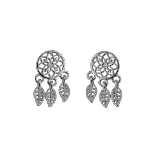 Silver Dream Catcher Pressure Earrings