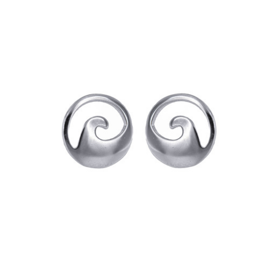 Wave Pressure Earrings in Silver