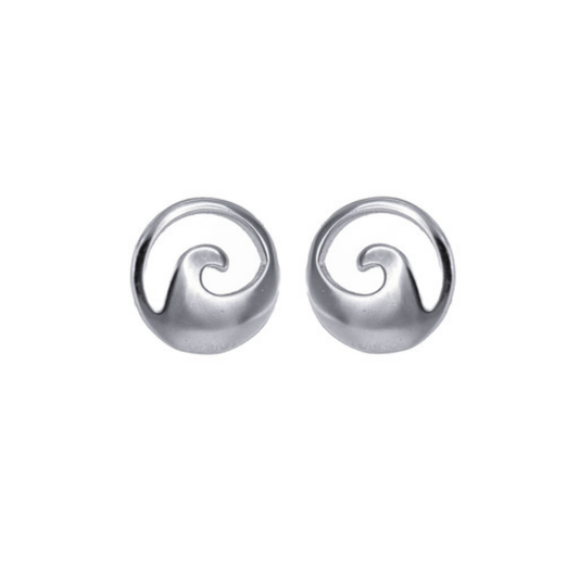 Wave Pressure Earrings in Silver