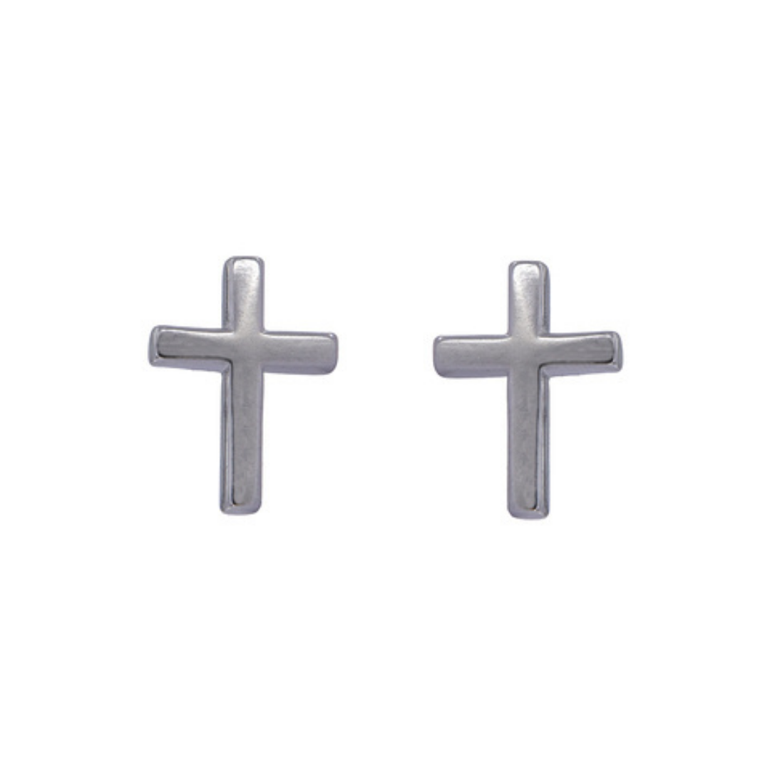 Cross Pressure Earrings in Silver