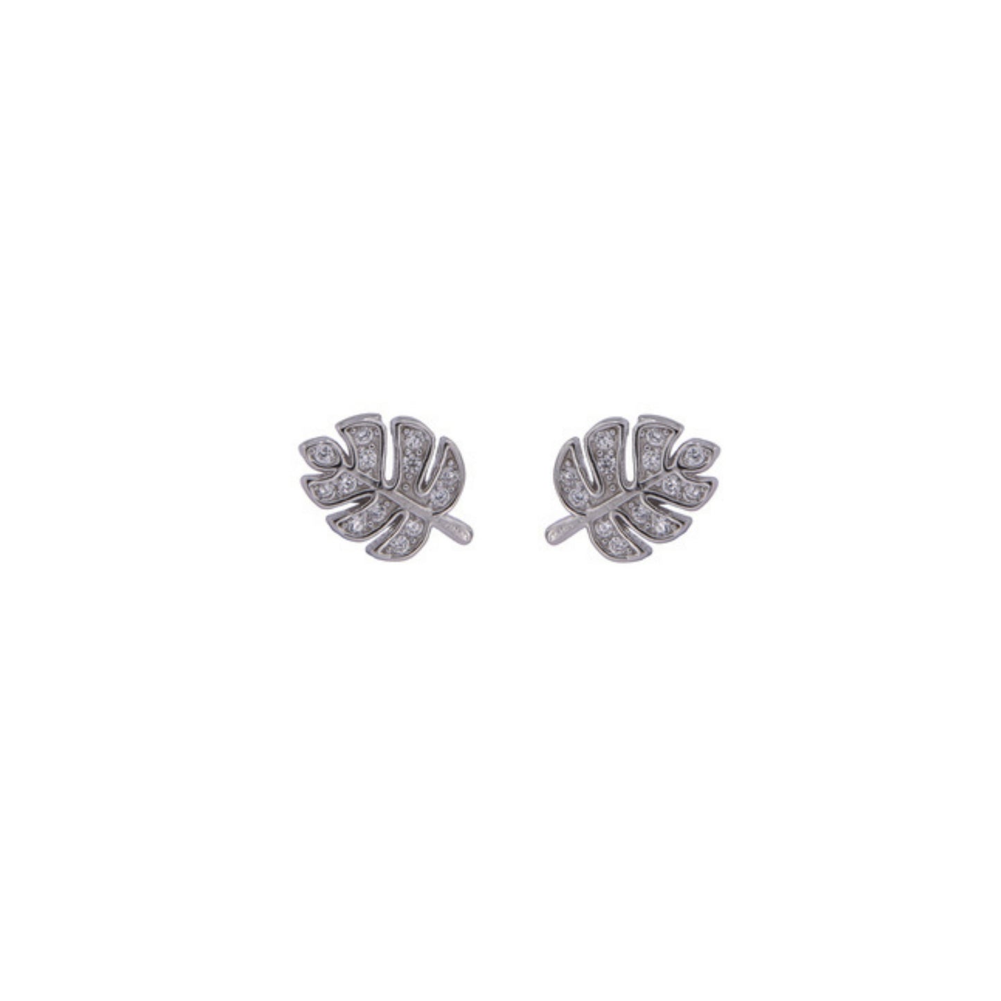 Silver Leaf Pressure Earrings