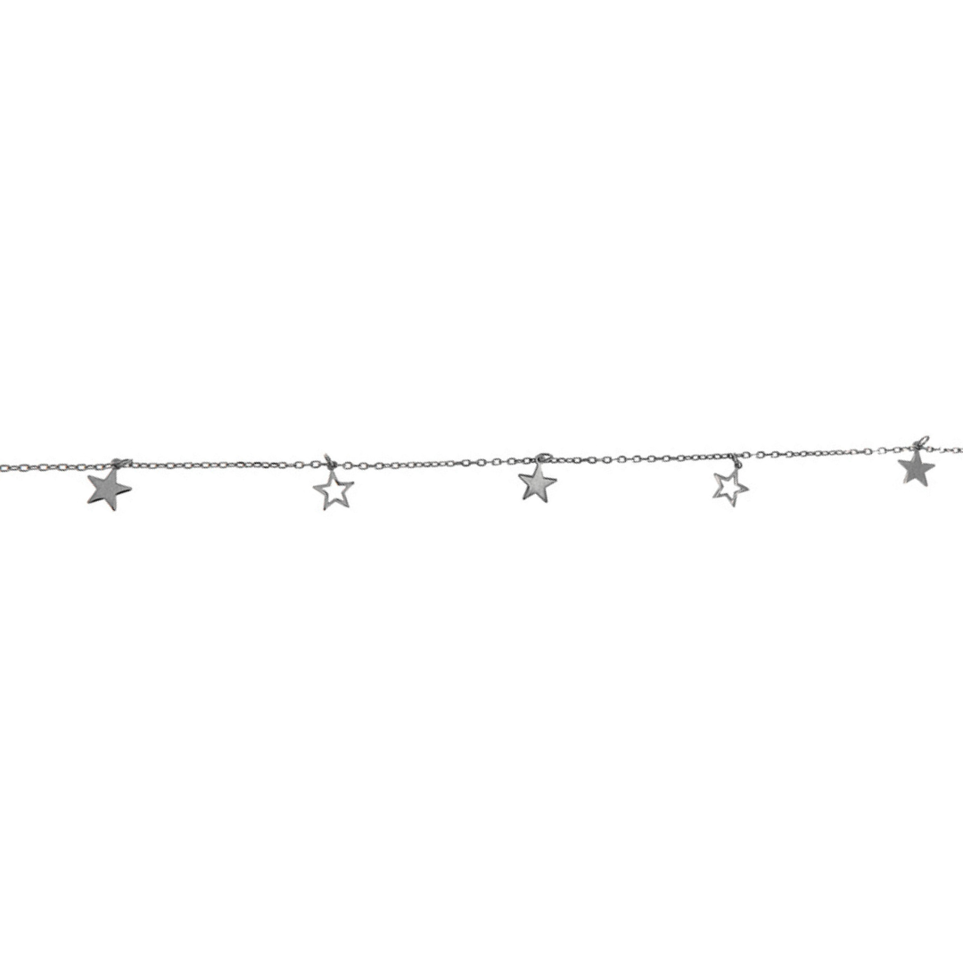 Silver Star Anklet