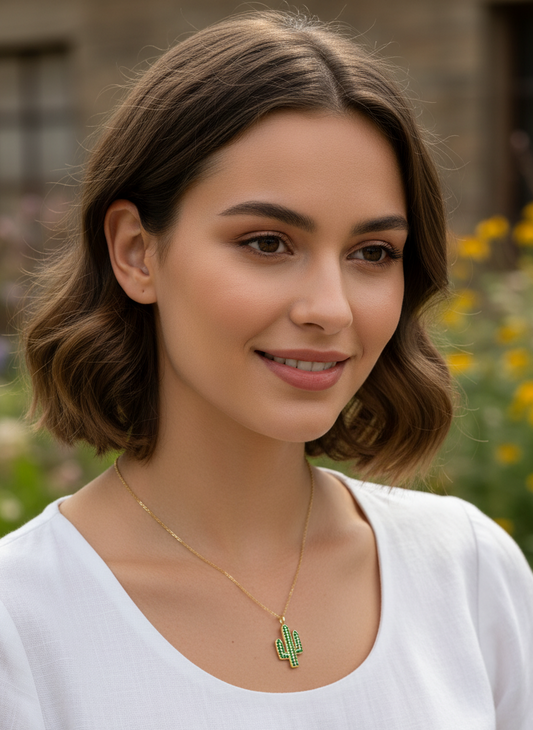 Gargantilla Cactus Dorado